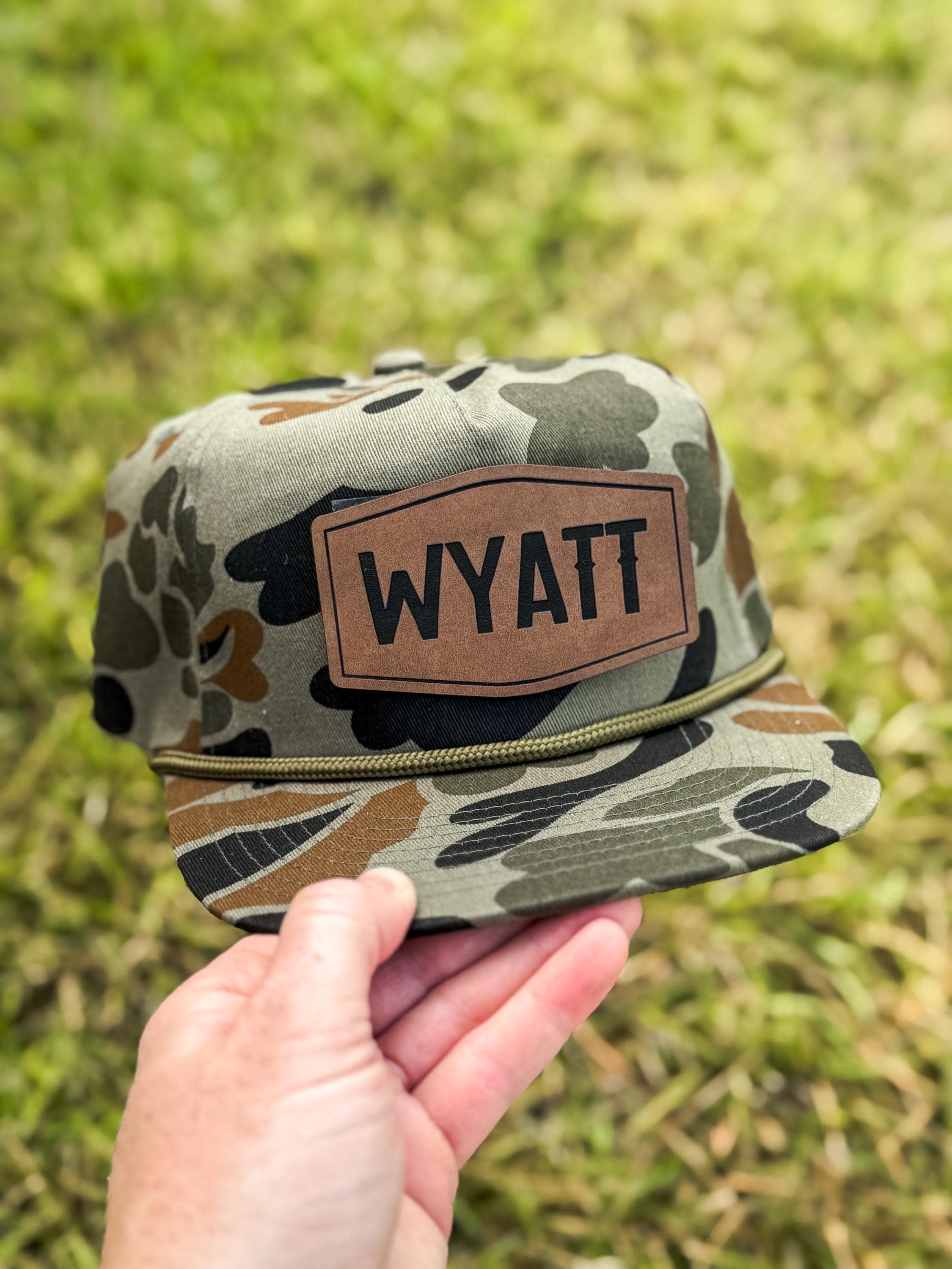 Rope Snapback Hat for Toddlers with Custom Name Patch