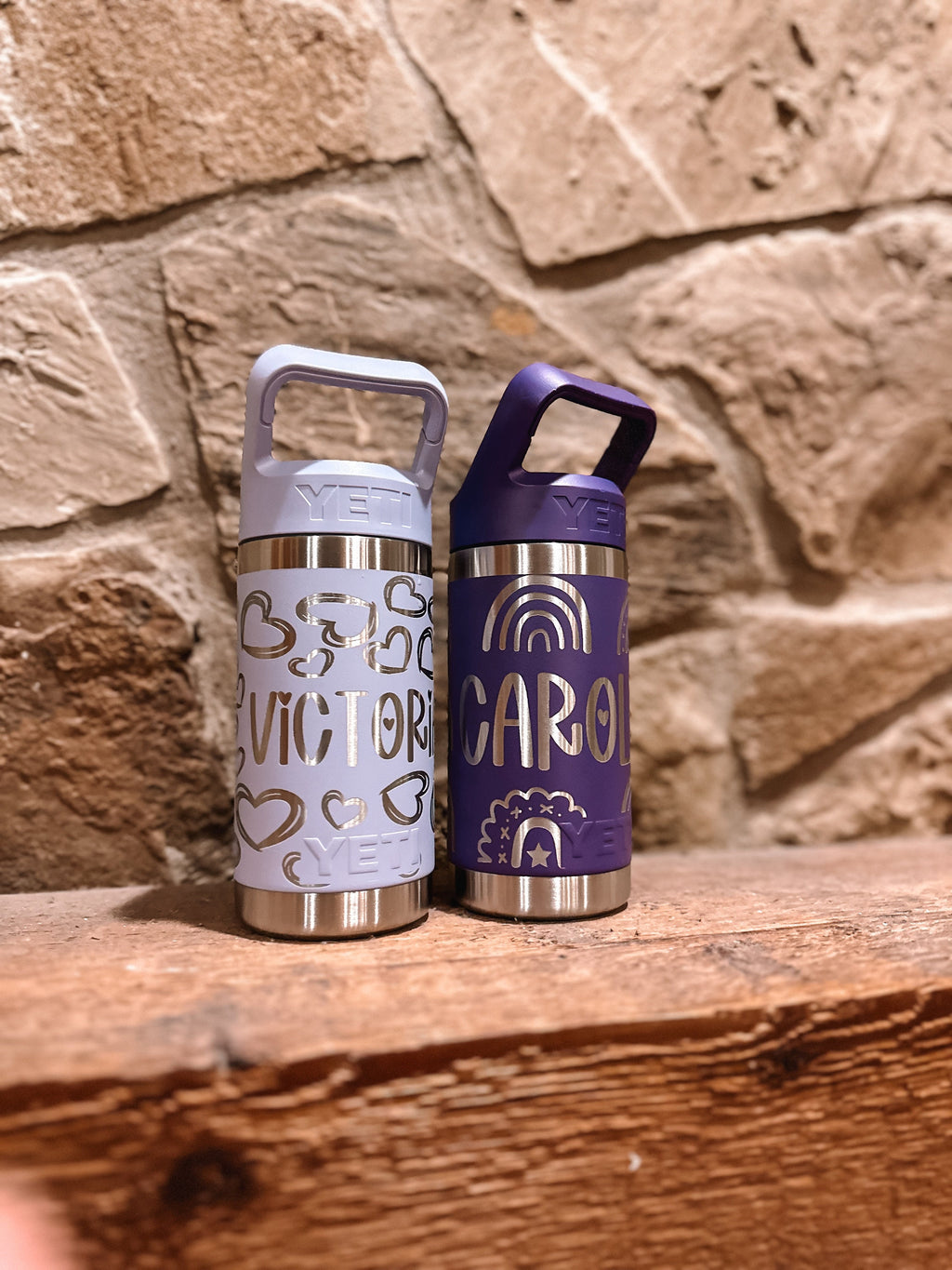 Yeti - Custom Pattern and Name Engraved 12 Yeti Rambler Jr