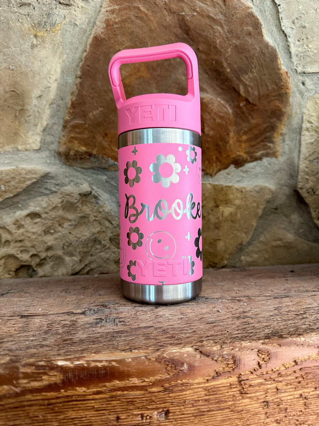 Yeti - Custom Pattern and Name Engraved 12 Yeti Rambler Jr