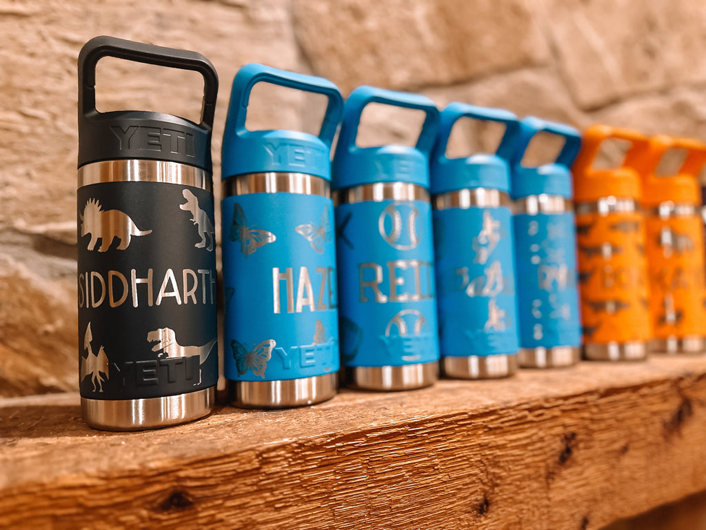 Yeti - Custom Pattern and Name Engraved 12 Yeti Rambler Jr