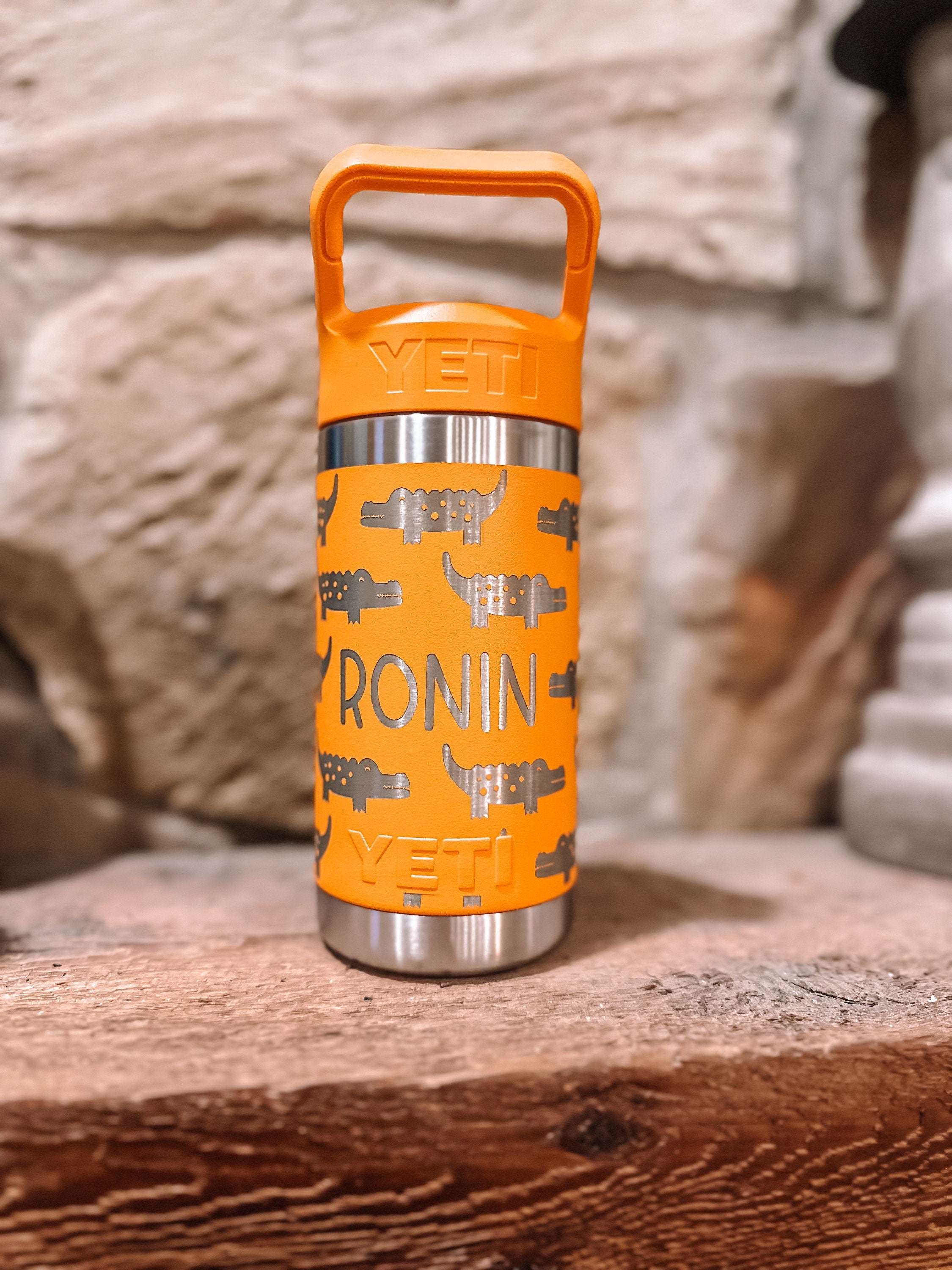 Yeti - Custom Pattern and Name Engraved 12 Yeti Rambler Jr