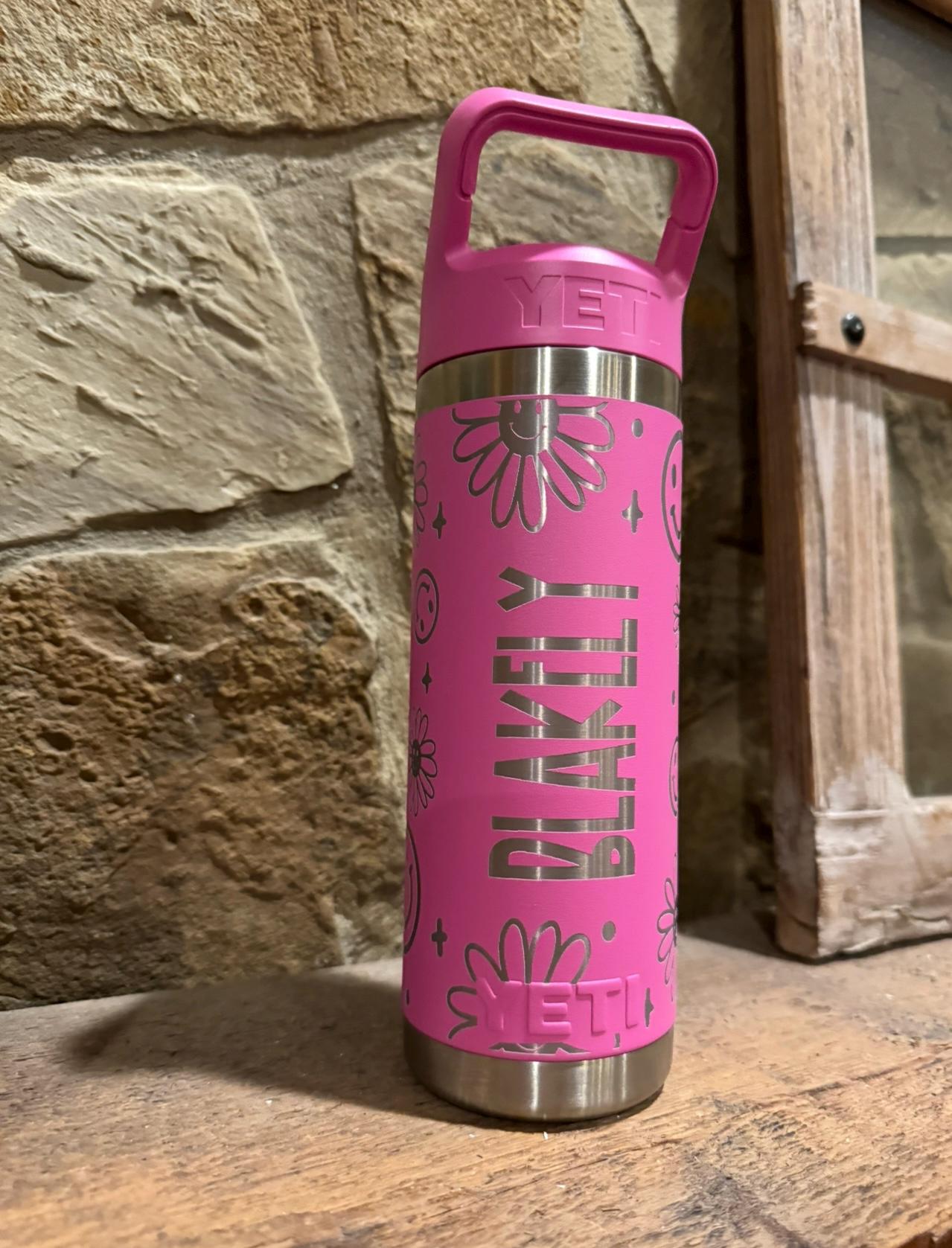 Yeti - Custom Pattern and Name Engraved 20 Yeti Rambler Jr