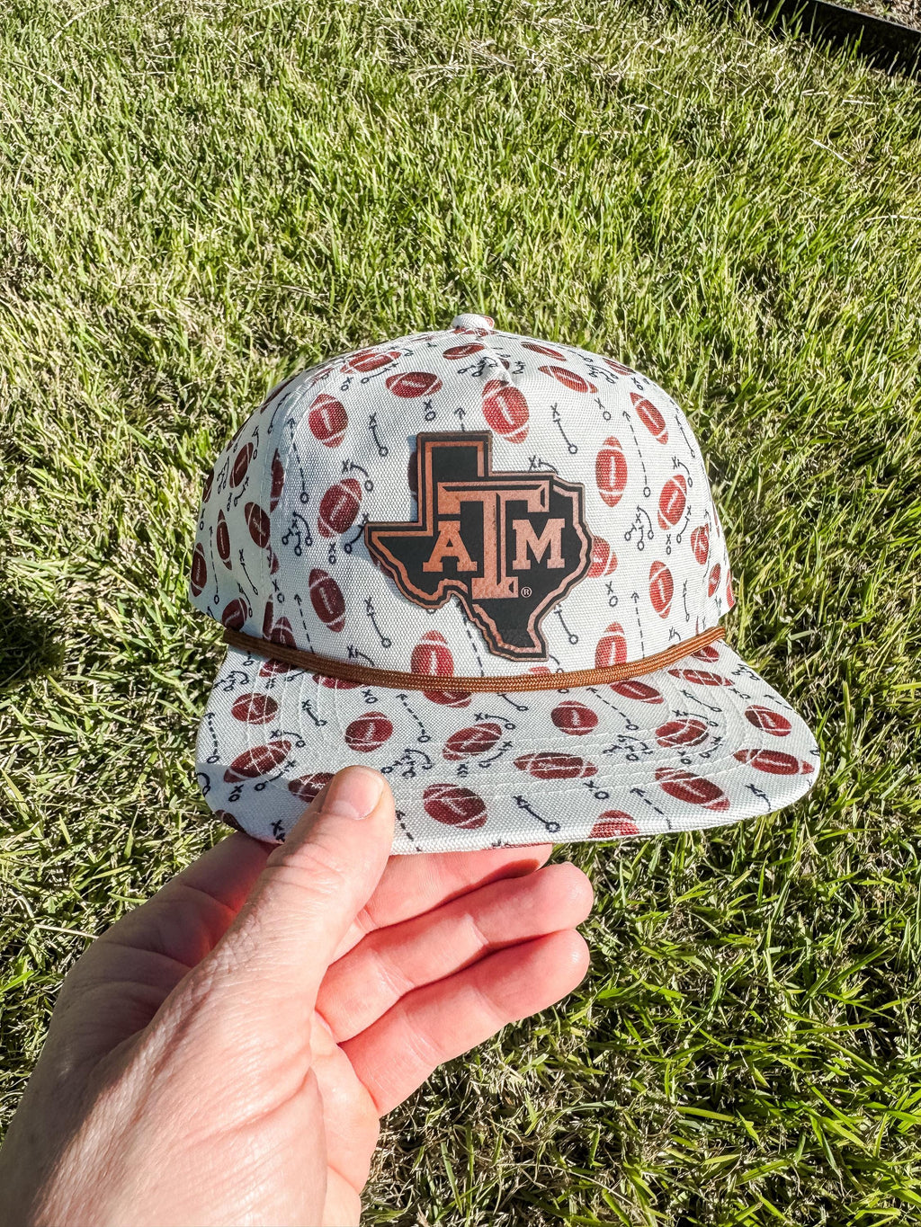 Texas A&M Rope Snapback Hat for Toddlers with Custom Name Patch